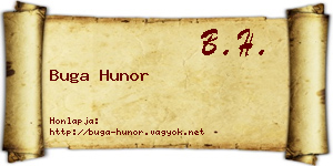 Buga Hunor névjegykártya